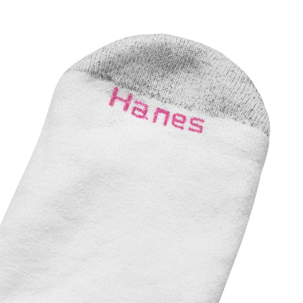 Hanes Women's 10-Pair Value Pack Ankle Socks, White, Large