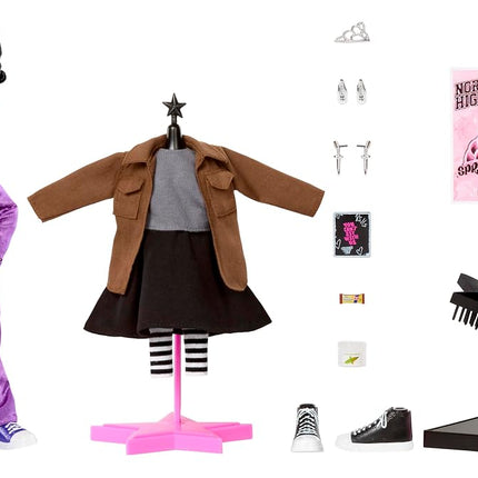 Bratz x Mean Girls Spring Fling Doll Janis – Collectable Fashion Doll with 2 Outfits, Purple Tuxedo, and Movie-Inspired Accessories