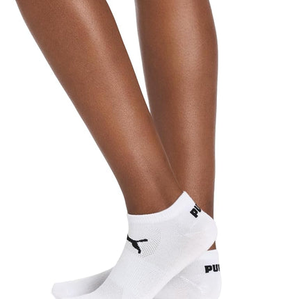 PUMA Women's 6 Pack Runner Socks, White/Black Puma, Medium