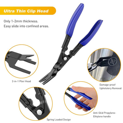 GOOACC - GRC-49 19Pcs Trim Removal Tool Set & Clip Plier Upholstery Remover Nylon Car Panel Removal Set with Portable Storage Bag
