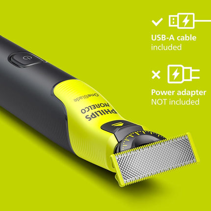 Philips Norelco OneBlade 360 with Connectivity Hybrid Face + Body, Electric Beard Trimmer, Shaver and Body Groomer with 360 Blade Tech, 1x360 Blade, 5-in-1 Comb, Body Kit, Travel Case, Model QP4631/90