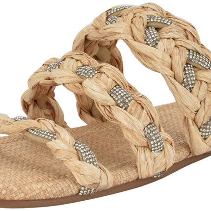 Nine West Qazz2-Natural88845+Crystal/Raffia Wi San