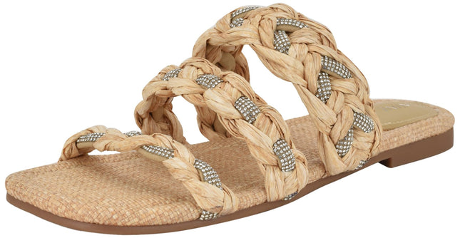 Nine West Qazz2-Natural88845+Crystal/Raffia Wi San