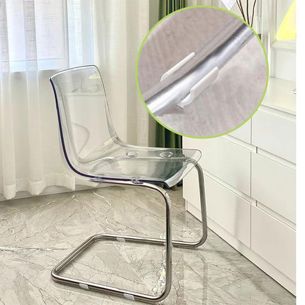 UFURMATE Chair Pads - 30 Pieces Plastic Felt Chair Leg Protectors U-Shaped Non-Slip for Round Sledge Base (24mm, White)