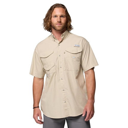 Columbia Men's Standard Bonehead SS Shirt, Fossil, X-Small, Fossil, XS