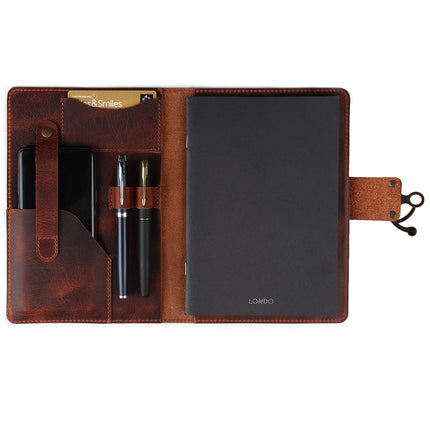 Londo Genuine Leather Portfolio Notepad Holder wit