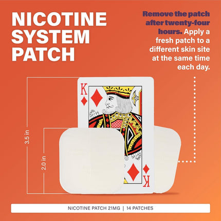 Rugby Clear Nicotine Transdermal System Patch, 21 mg, 14 Count