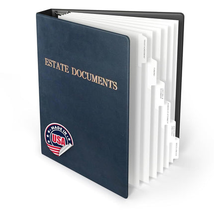 Estate Planning Portfolio- 1.5" Faux Leather Binde