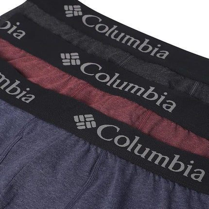 Columbia Men's Performance Cotton Stretch Boxer Brief-3 Pack, New Port/India/Black, S