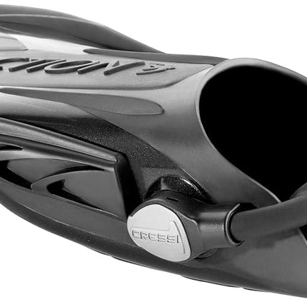 Cressi REACTION EBS Fersenbandflosse (Made in Italy) Black black / silver Size:XS/S (35/38)