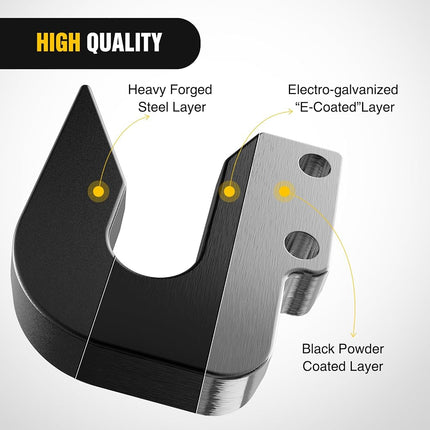 Nilight Quick Hitch Top Hook for Cat 1 Fit for Harbor Freight Tow Hook Up 3 Point Quick Attach Category Black Powder Coated Replaces HW14-11-37 and HF141137