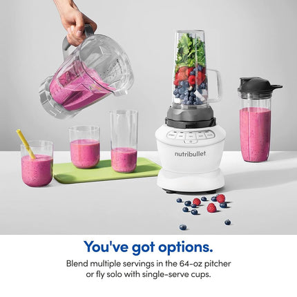 nutribullet® Blender Combo Grand Format 1200W – Blanc Mat