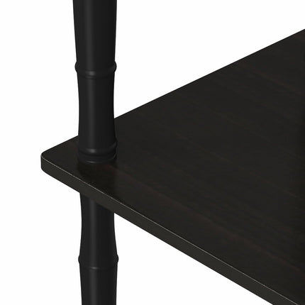 Furinno TURN-N-TUBE 3-Tier Tool-Free Corner Open Shelf, Espresso