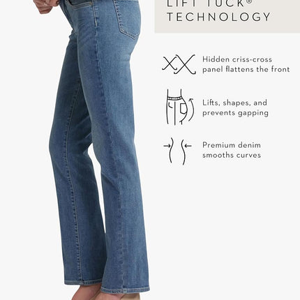 NYDJ Women's Marilyn Straight Jeans, Heyburn Wash, 00 Petite