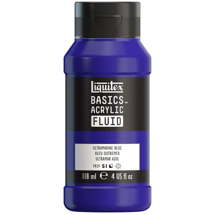 Liquitex Basics Fluid Acrylic Paint Set, Ultramarine Blue