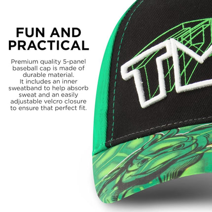 Nickelodeon Toddler Little TMNT Kids Hat, Boys Baseball Cap Size, Green, Ages 4-7, Green, 4-7 Years