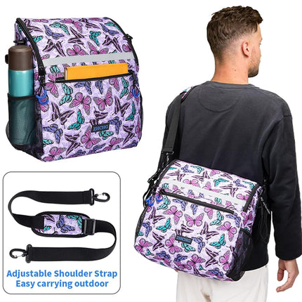 ZHCHG Wheelchair Bags, Wheelchair Backpack with Cup Holder, Wheelchair Bags to Hang on Back, Electric Wheel Chair Accessories, Large Storage Bag for Walker Rollator