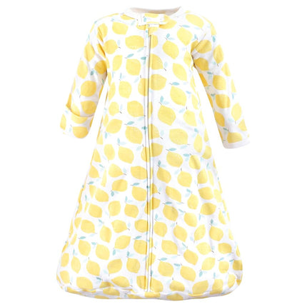 Hudson Baby BabyCotton Long-Sleeve Wearable Sleeping Bag, Sack, Blanket, Lemon Daisy Long Sleeve, 18-24 Months