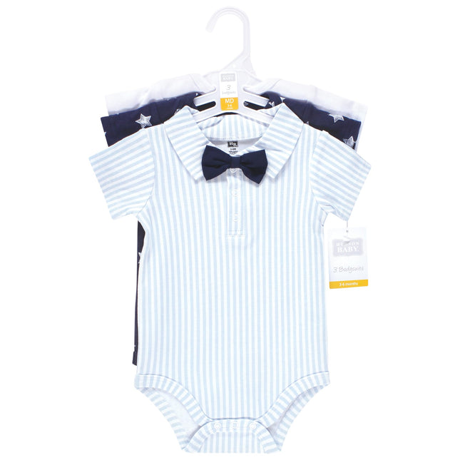 Grenouillères unisexe en coton Hudson Baby, motif "Mommy's Little Man Bow Tie", 18-24 mois