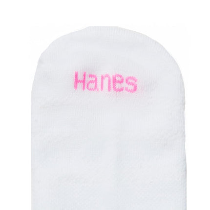 Hanes Women's Lightweight Breathable Super No Show Socks 6 Pair Pack, Black/Grey Accent Design, Shoe Size: 5-9
