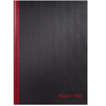 Black n' Red Notebooks, Business Journals, 3 Pack, 11-3/4" x 8-1/4", 96 Sheets, Ruled, Optik Paper, Hardcover, Casebound, Black (400123487)