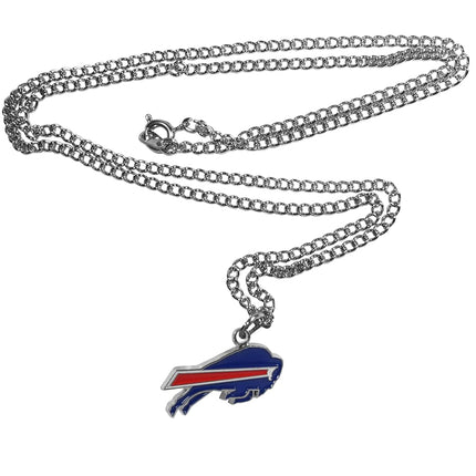Siskiyou Sports NFL Buffalo Bills Women's NFL Chain Necklace with Small Pendant, 20", Silver
