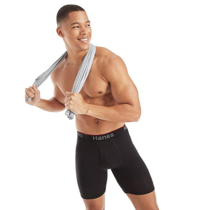 Hanes Men's Hanes Men's Comfort Flex Fit Long Leg Total Support Pouch Briefs, 3-pack Boxer Briefs, Assorted, M UK