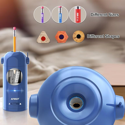 AFMAT Electric Pencil Sharpener for Colored Pencils 7-11.5mm, Fully Automatic Pencil Sharpener