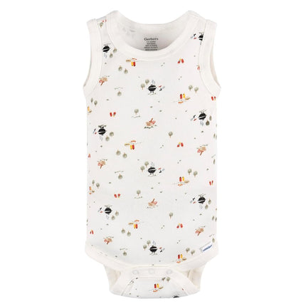 Gerber Baby Boys Multi-Pack Sleeveless Onesies Bodysuit, Backyard Bbq, 12 Months