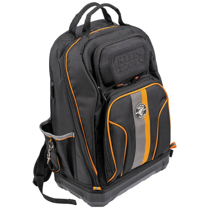 KLEIN TOOLS Unisex's Tool Bag Tradesman Pro Extra-Large 40-Pocket Electrician Jobsite Backpack with Molded Bottom, Black, Charging Port