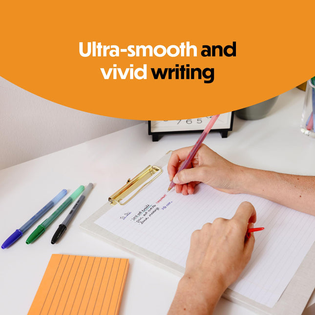 BIC Cristal Bolígrafos de Gel Punto Mediano (0.7 mm) Escritura Suave de Larga Duración, Bolígrafos de Gel Negros, Paquete de 8 Visita la tienda de BIC