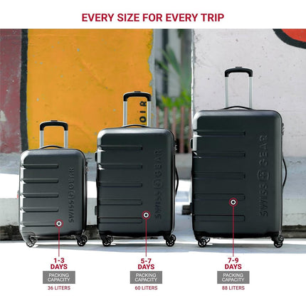 Maleta expandible rígida SwissGear 7366 con ruedas giratorias, blanco, para facturar-Mediana 23 pulgadas