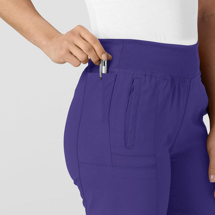 WonderWink Women's Comfort Waist Cargo Jogger Pant, Grape, Large