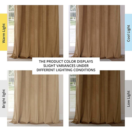HPD Half Price Drapes Rideaux en velours Heritage Plush 96 pouces de long Rideaux occultants pour chambre et salon 50 po L x 96 po L, (1 panneau), Spiced Rum