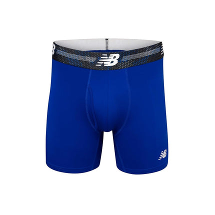 New Balance Men's 6" Boxer Brief Fly Front with Pouch, 3-Pack