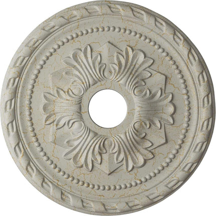 Ekena Millwork CM20PMPCC Palmetto Ceiling Medallion, Pot of Cream Crackle