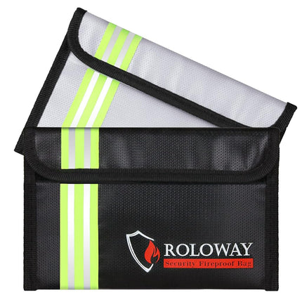 ROLOWAY Small Fireproof Bag (5 x 8 inches) with Re