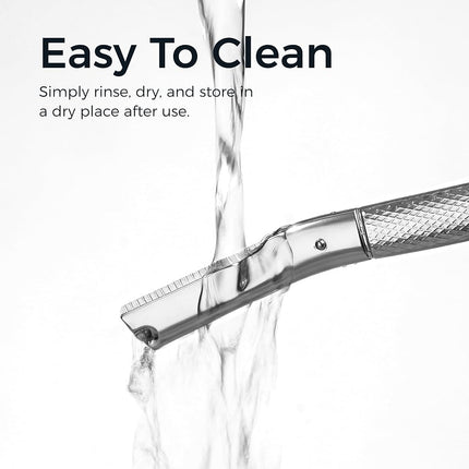 ZOMCHI Eyebrow Razor, Face Razors for Women&Men, Eyebrow Trimmer Shaper with Precision Cover,Facial Shaver with 6 Blades (Silver)