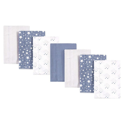 Bavoirs en flanelle de coton unisexe Hudson Baby, mobile nuage bleu, taille unique