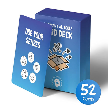 Essential Tools Card Deck – 52 Mental Health Flash Cards for Anxiety Relief, Coping Skills, Mindfulness, and Resilience Building