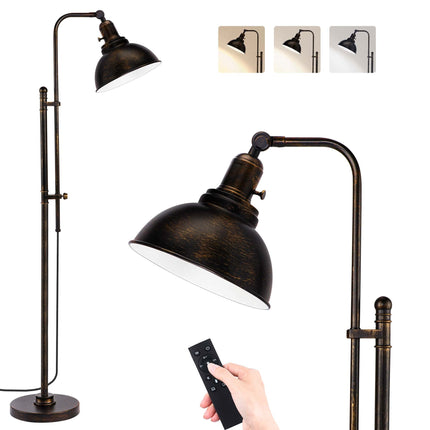 PARTPHONER Industrial Floor Lamp Adjustable, Rusti