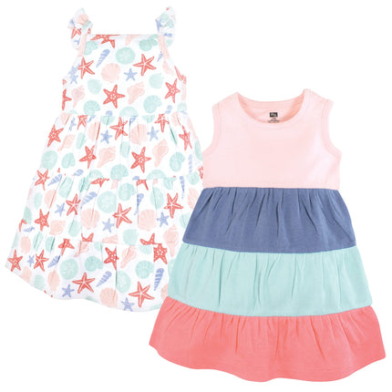Hudson Baby Baby Girls' Cotton Dresses, Multicolor