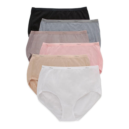 Hanes Women's Cotton Brief Panties Multi-Packs, 6 