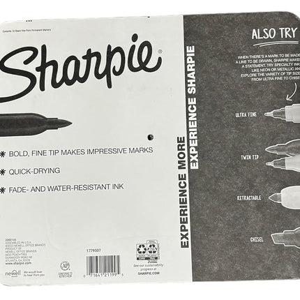 SHARPIE Permanent Markers | Fine Point | 32 Count (Black)