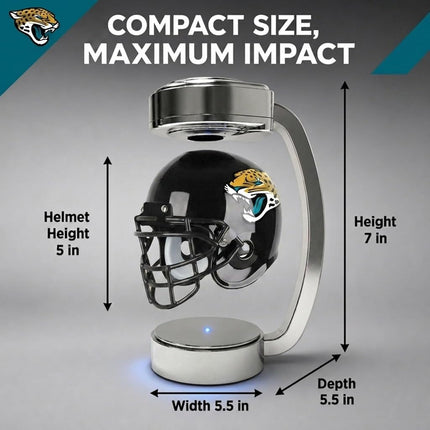 Pegasus Sports Officially Licensed NFL Mini Hover Helmet, Unisex Adults, Team Colour and Holder, Silver, One Size