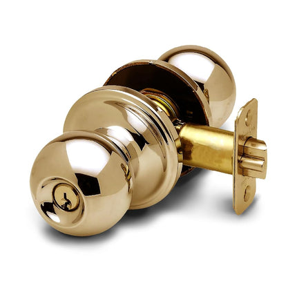 Copper Creek BK2040PB Ball Door Knob, Keyed Entry 