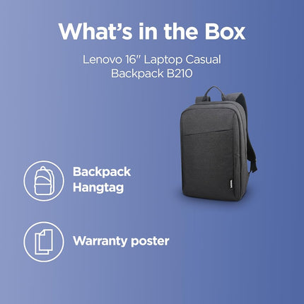 Lenovo 15.6 Inch Casual Backpack B210 - Black, GX40Q17225