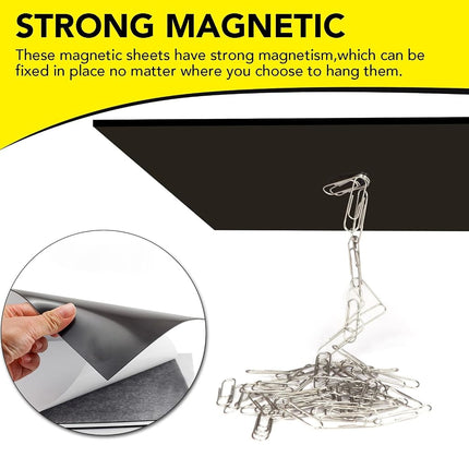 DIYMAG Magnetic Adhesive Sheets, |4" x 6"|, 10 Pack，Cuttable Magnetic Sheets，Flexible Magnet Sheets with Adhesive for Crafts, Photos and Die Storage, Easy Peel and Stick