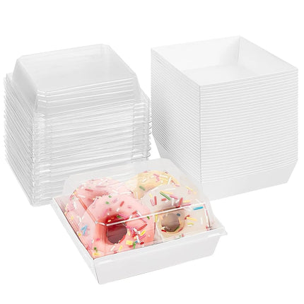 Ocmoiy 100 Pack Paper Charcuterie Boxes with Clear