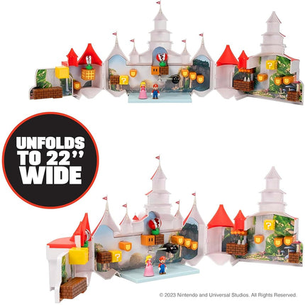 Super Mario Bros. Movie Mushroom Kingdom Castle Playset � Includes 1.25� Mario & Princess Peach Mini Figures � Interactive Movie Training Grounds � Ages 3+